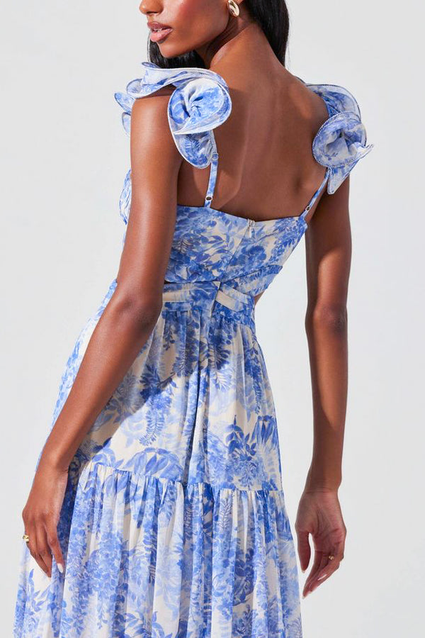 ASTR Fritillaria Dress in Blue Floral