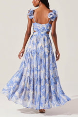 ASTR Fritillaria Dress in Blue Floral