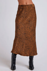 Bella Dahl Bias Midi Skirt in Bronzed Maple