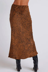 Bella Dahl Bias Midi Skirt in Bronzed Maple