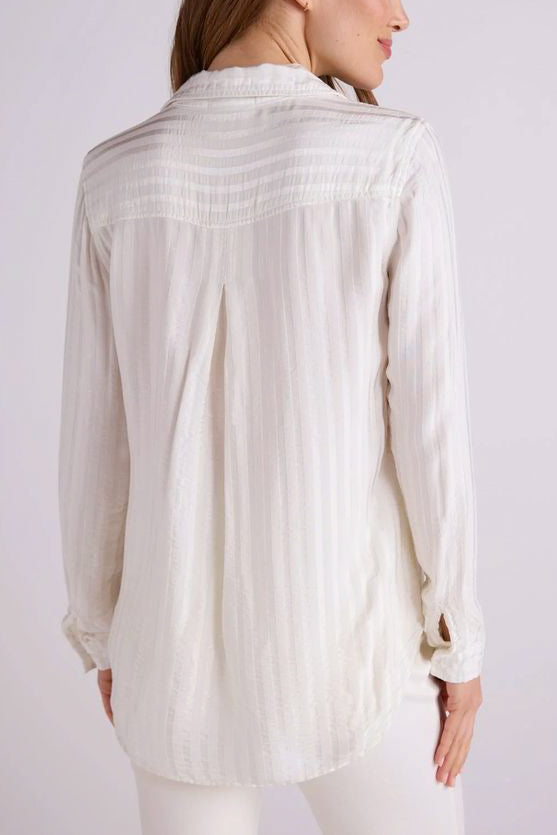 Bella Dahl Pocket Button Down in Winter White