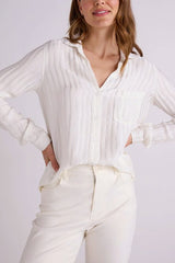 Bella Dahl Pocket Button Down in Winter White