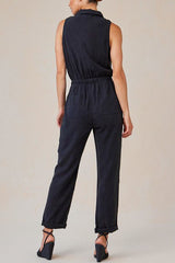 Bella Dahl Pocket Jumpsuit in Vintage Black