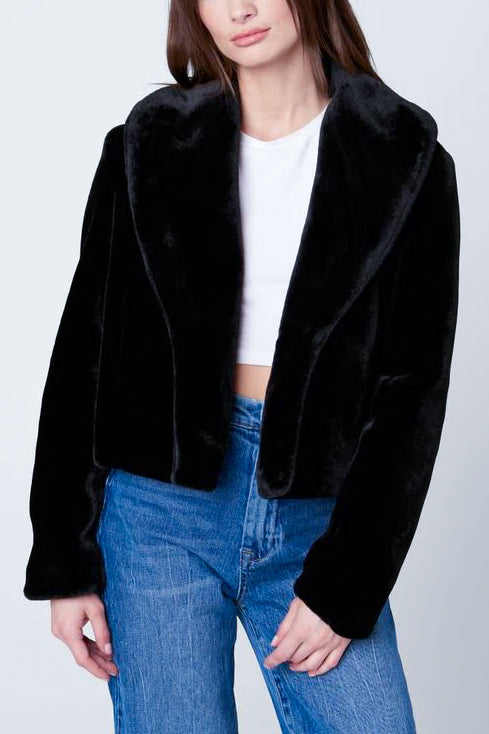 Blank NYC Be My Guest Faux Fur Jacket