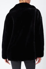 Blank NYC Fuzzy Paws Faux Fur Jacket in Black