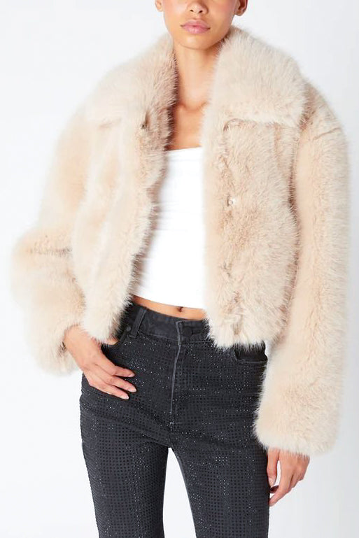 Blank NYC Gram Moment Faux Fur Bomber Jacket