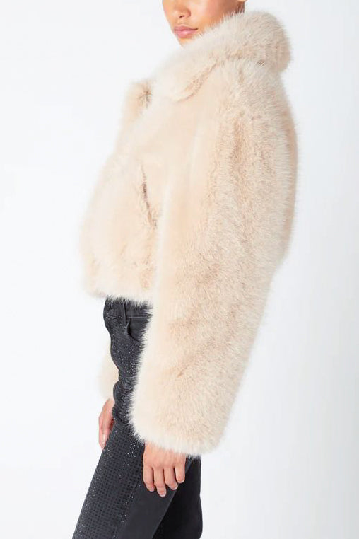 Blank NYC Gram Moment Faux Fur Bomber Jacket