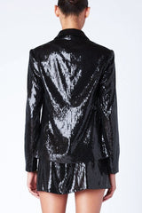 Blank NYC Party Time Jacket in Black Sequin