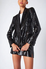 Blank NYC Party Time Jacket in Black Sequin