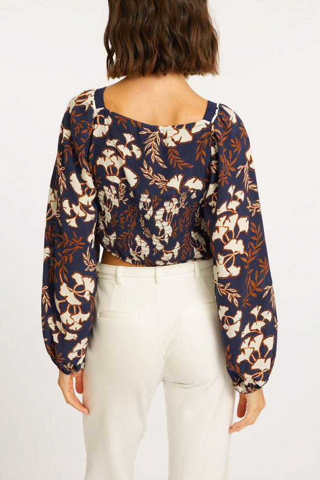 Caballero Rosine Top in Ginko Block Print