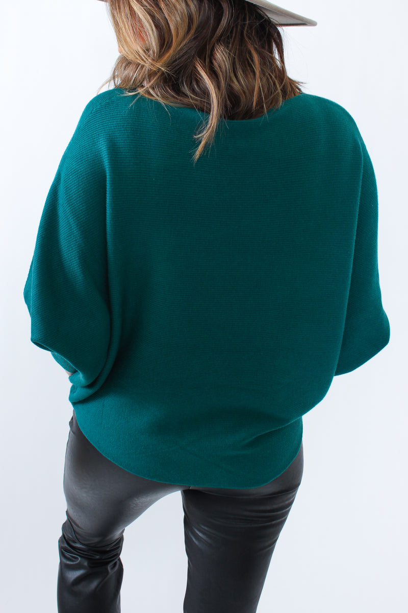 Kerisma Ryu Dolman Sweater in Dark Teal