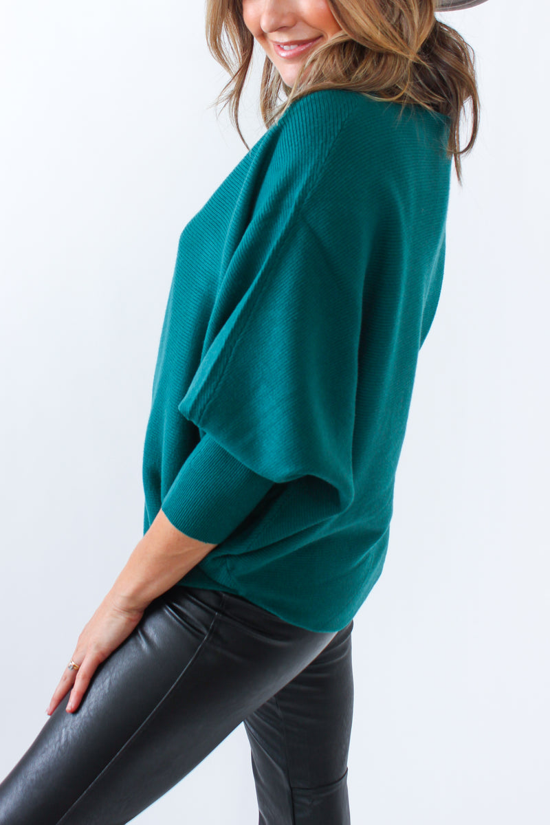 Kerisma Ryu Dolman Sweater in Dark Teal