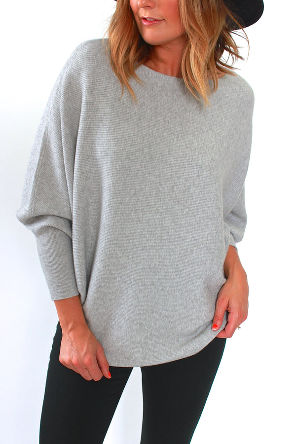 Kerisma Ryu Dolman Sweater in Heather Grey