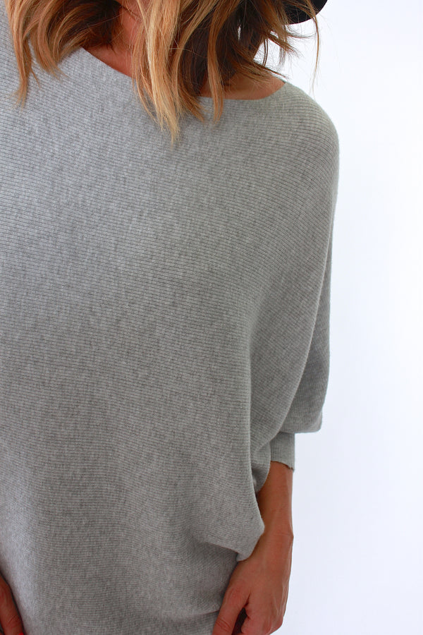 Kerisma Ryu Dolman Sweater in Heather Grey