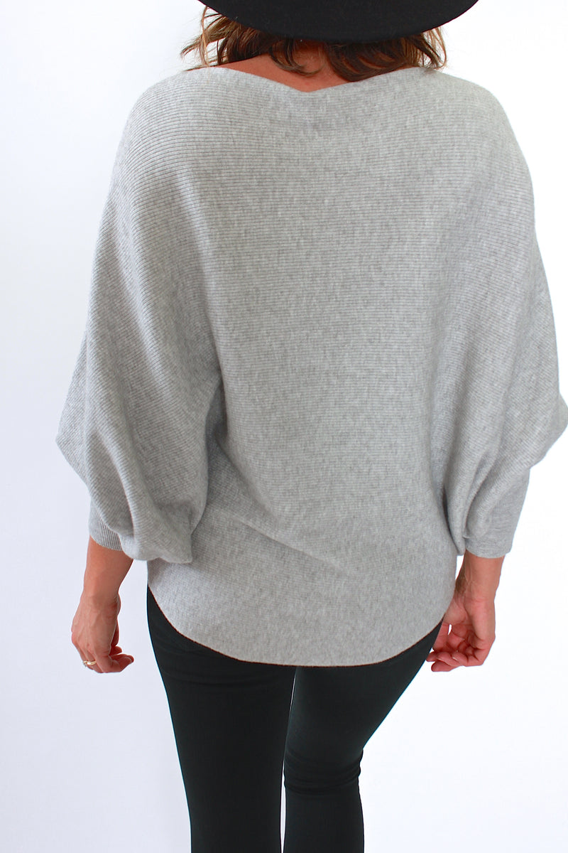 Kerisma Ryu Dolman Sweater in Heather Grey