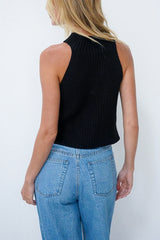 LNA Lottie Sweater Tank in Black