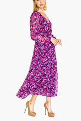 Lavender Brown Maxine Maxi Dress in Fuschia