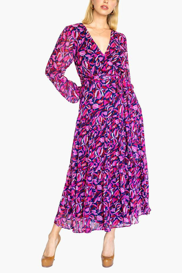 Lavender Brown Maxine Maxi Dress in Fuschia