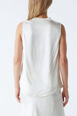 Michael Stars Mitzi Cowl Neck Top in Chalk