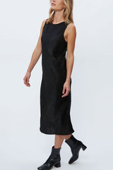 Michael Stars Seema Bias Tank Midi Dress in Black