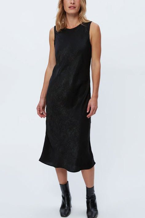 Michael Stars Seema Bias Tank Midi Dress in Black