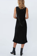 Michael Stars Seema Bias Tank Midi Dress in Black