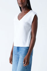 Michael Stars Tati V Neck in White