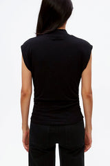 Michael Stars Tina Mock Neck in Black