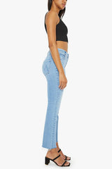 Mother Denim Mid Rise Dazzler Ankle Fray in Blessing in Disguise