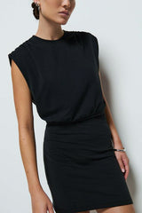 Nation Jac Muscle Tank Dress in Jet Black