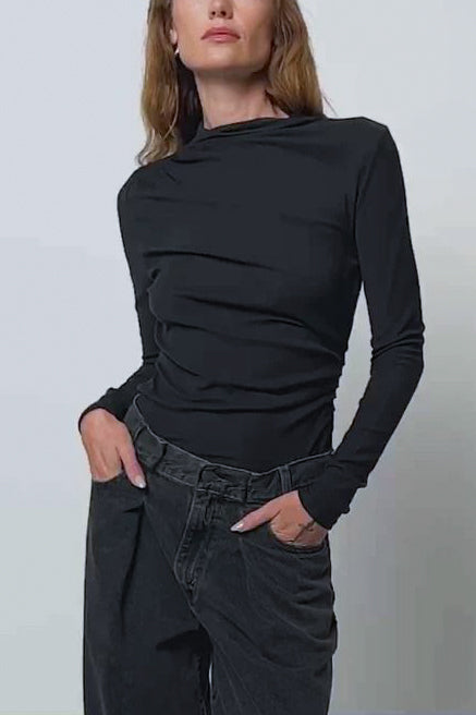 Nation Los Angeles Charlotte Asymmetric Top in Black