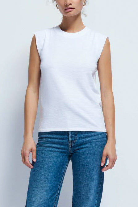 Nation Patti Muscle Tank in Optic White