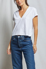 Perfect White Tee Alanis V Neck in White