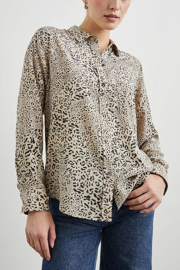 Rails Kate Top in Sand Mixed Cheetah