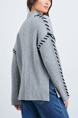 Rails Liam Sweater in Heather Grey