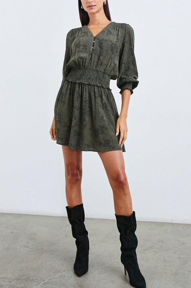 Rails Zina Dress in Olive Pebble