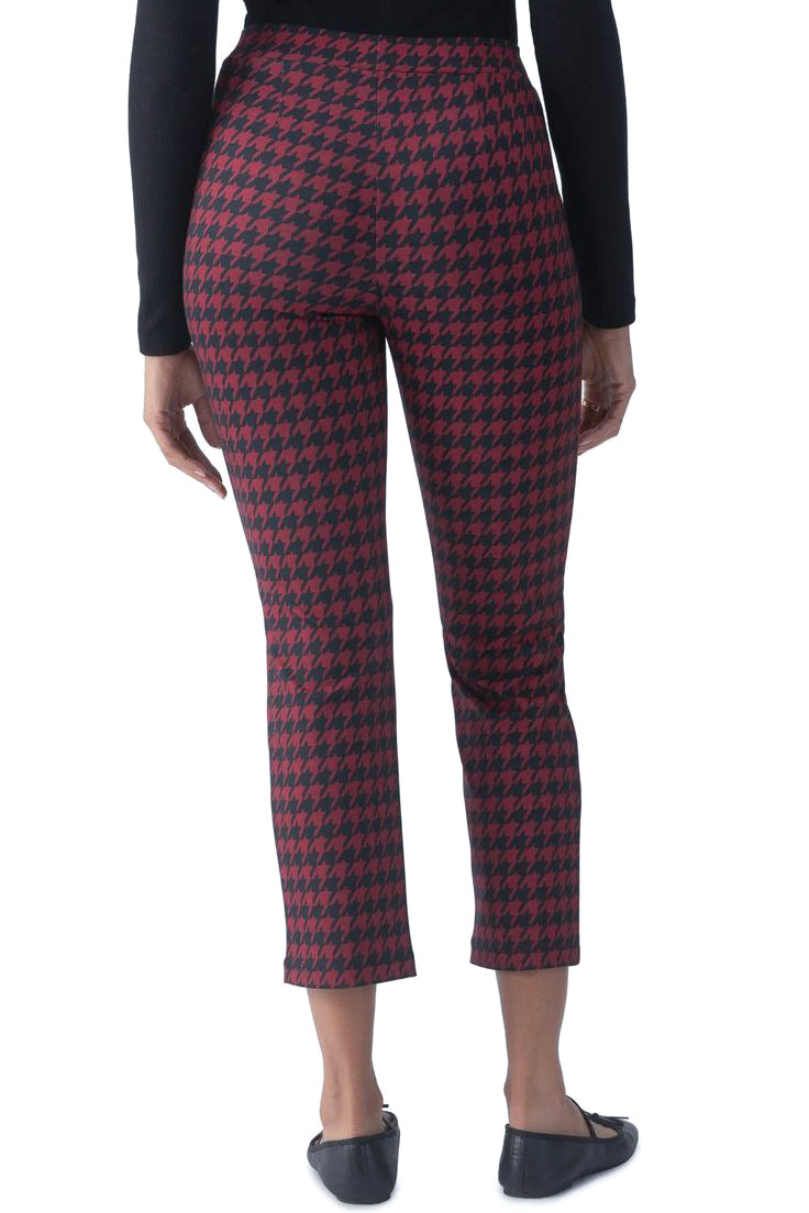 Sanctuary Carnaby Kick Crop in Classic Red Houndstooth