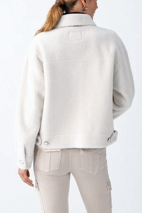 Sanctuary Cozy Sherpa Shacket in Chalk