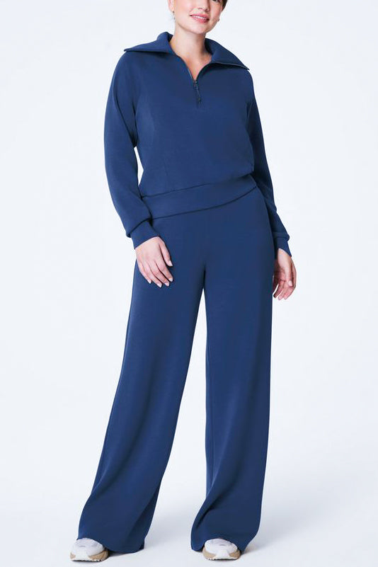 Spanx Air Essentials Wide Leg Pant in Faded Indigo