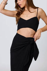 Stillwater The Sarong Maxi Skirt in Black