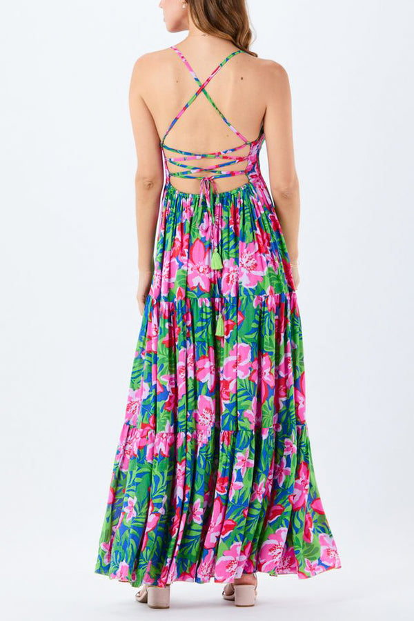 Tiare Hawaii Kailani Maxi Dress in Honduras Blue