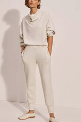 Varley The Slim Cuff Pant 27.5 in Ivory Marl