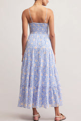 Z Supply Balos Lima Floral Midi Dress in Blue River