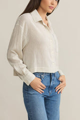 Z Supply Del Mar Striped Shirt in Natural