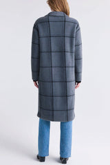 Z Supply Mason Windowpane Coat in Charcoal Heather