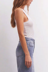 Z Supply Sirena Rib Tank in White - Viva Diva Boutique