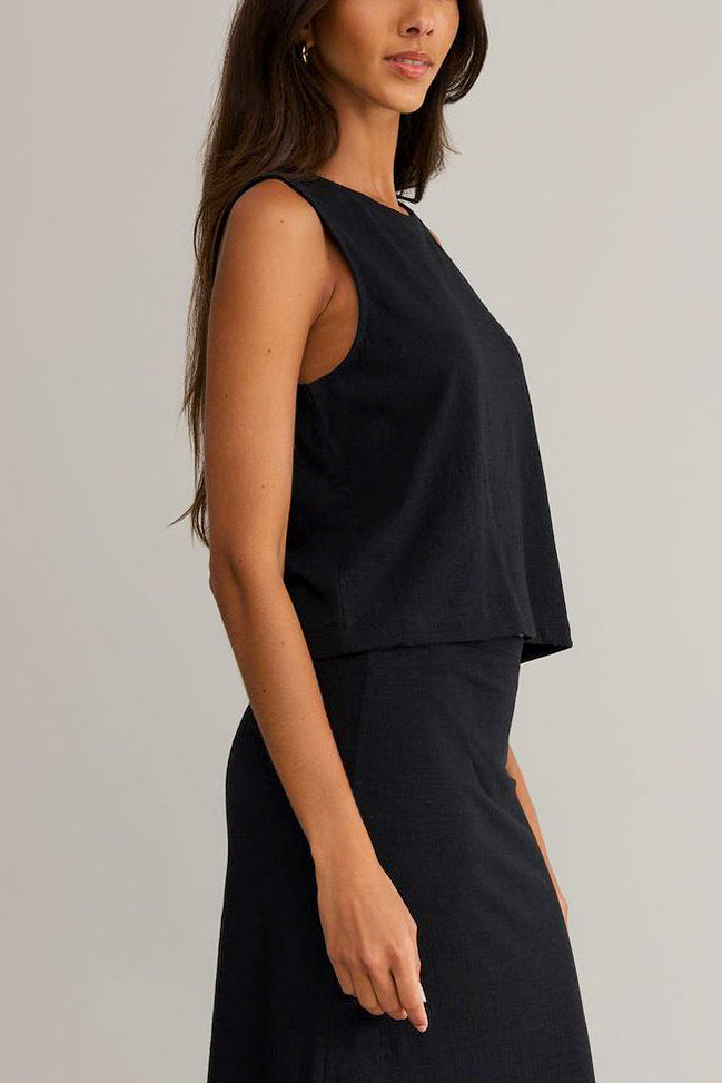 Z Supply Sloane Textured Top in Black