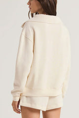 Z Supply Sonata Fleece Sweatshirt in Sea Salt