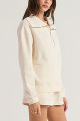 Z Supply Sonata Fleece Sweatshirt in Sea Salt