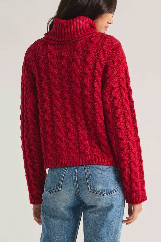 Z Supply Tied To You Sweater in Haute Red